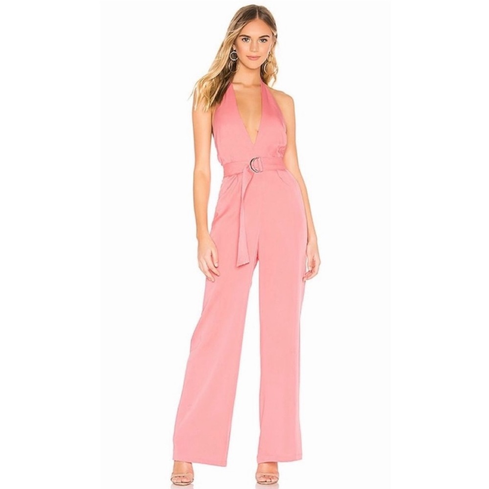 Tularosa NWOT Halter Pink Jumpsuit “no belt”